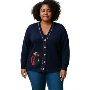 Hot Off The Tour L/XL Vintage Embroidered Golf Sweater